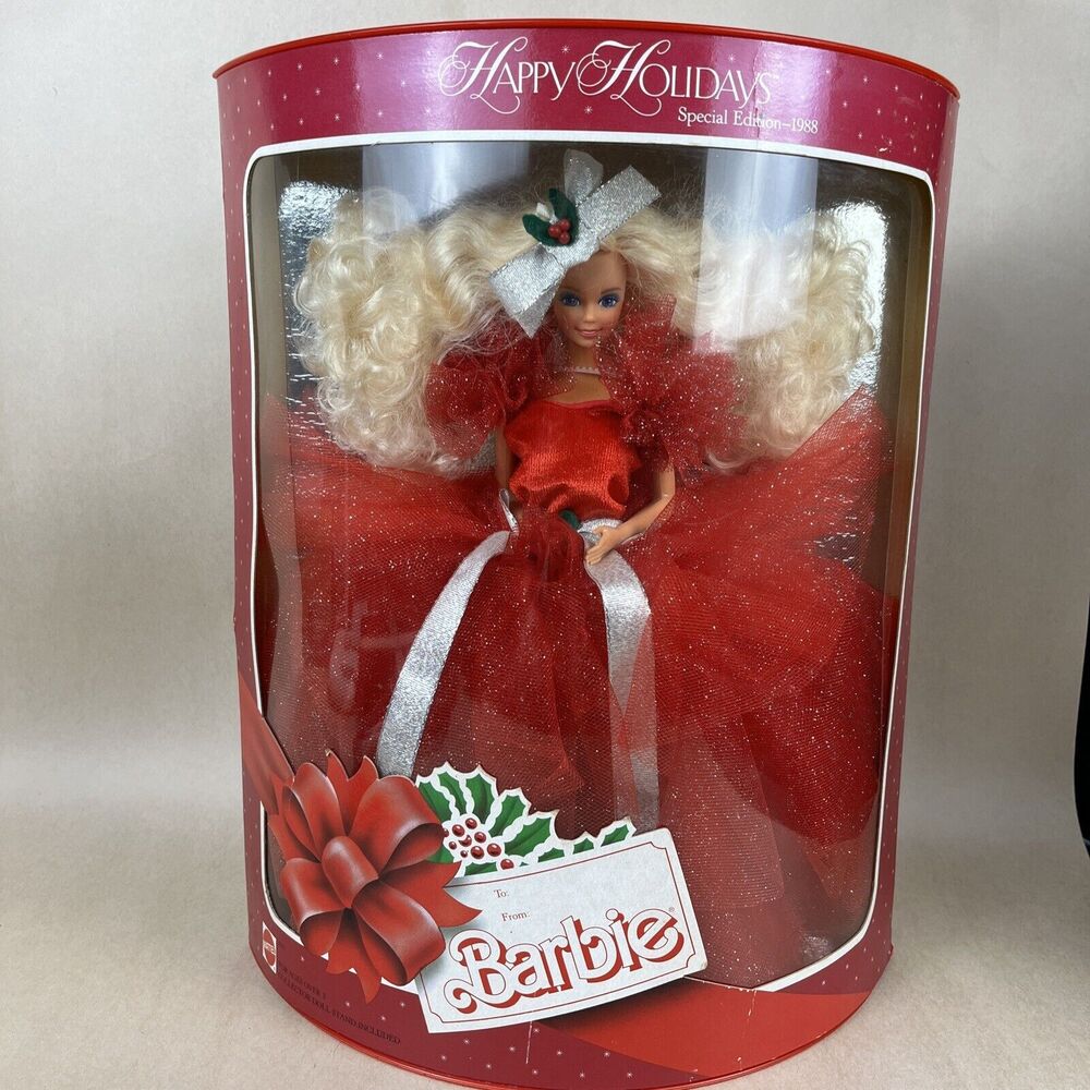 VTG Happy Holidays 1988 Barbie Doll Special First Edition Mattel READ Descriptio